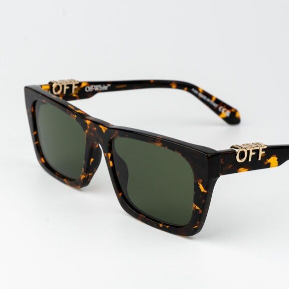 Off-White ALBANY Women Sunglasses Havana Green Square OERI13E ALBANY 6055